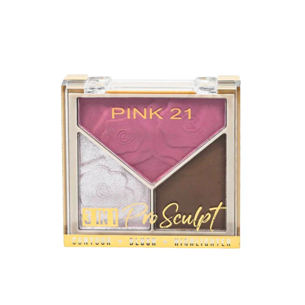 Pro sculpt Trio rubor iluminador  contorno Pink 21